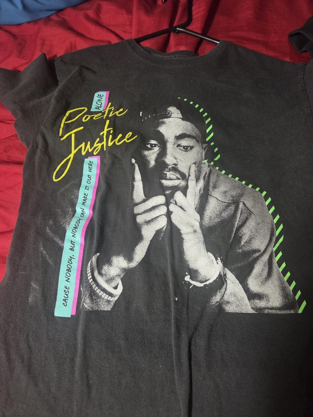 Tupac Poetic Justice Graphic Tee - Black